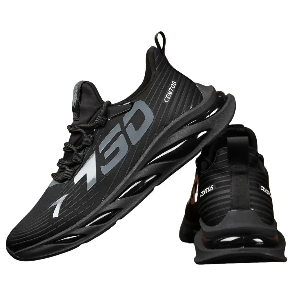 Men's casual sports shoes, lightweight sports shoes, white outdoor breathable mesh black running shoes, sports jogging tennis sh