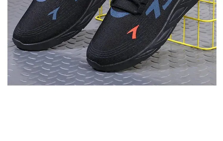 Men's casual sports shoes, lightweight sports shoes, white outdoor breathable mesh black running shoes, sports jogging tennis sh