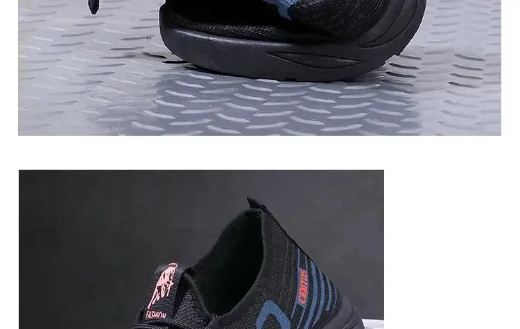 Men's casual sports shoes, lightweight sports shoes, white outdoor breathable mesh black running shoes, sports jogging tennis sh