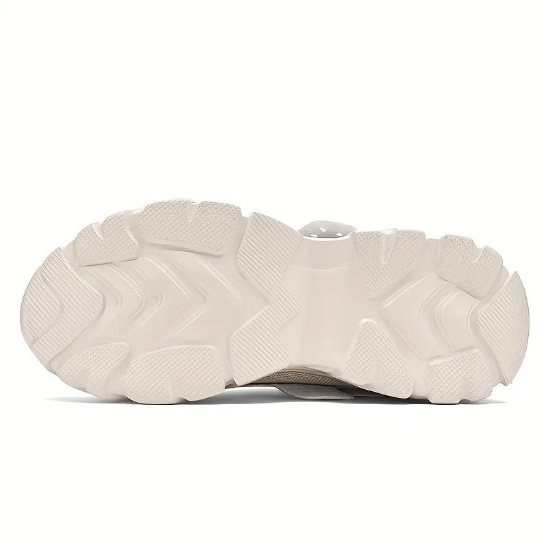 Mens Fashion-Forward Lace-up Chunky Sneakers