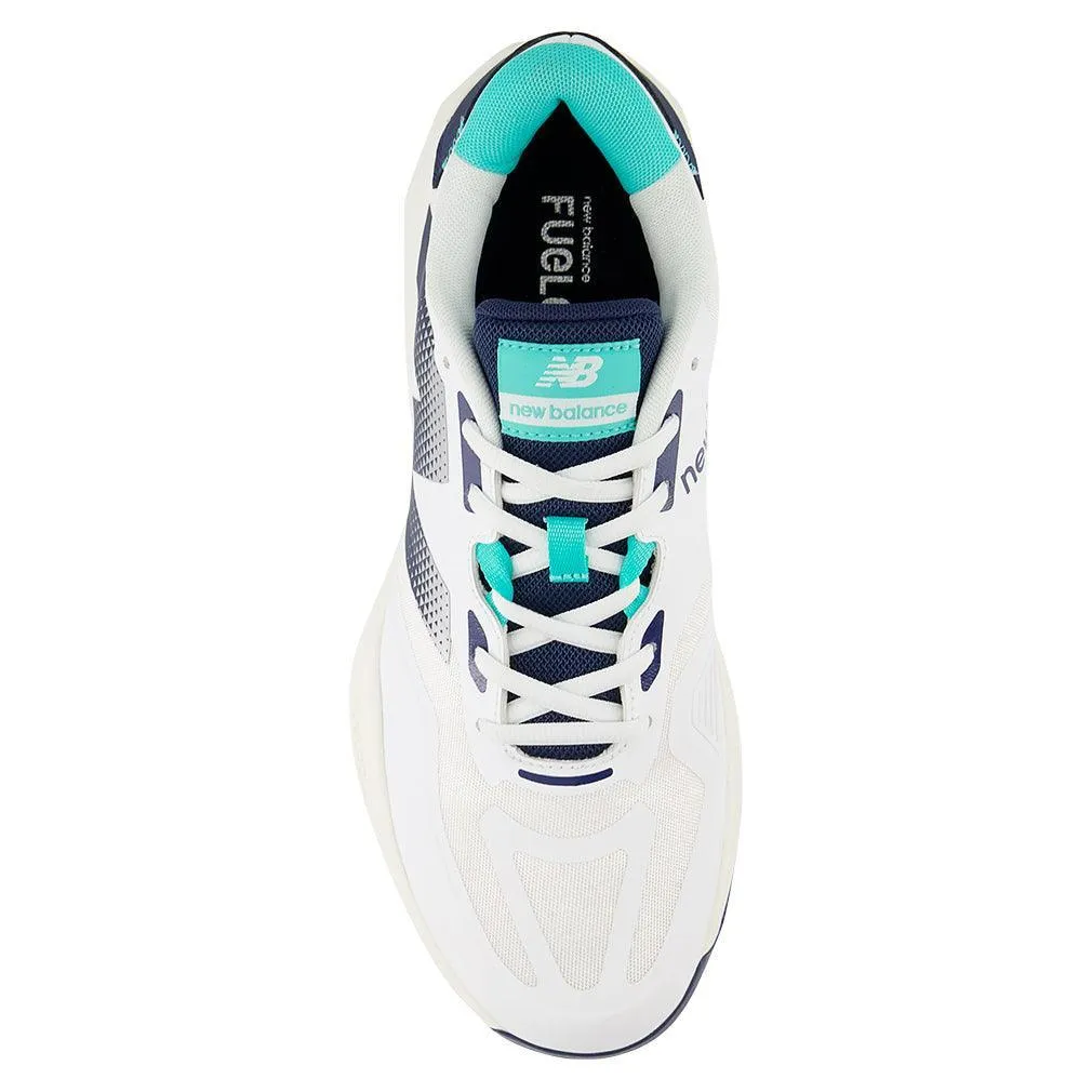 Men`s FuelCell 796v4 2E Width Tennis Shoes White and Navy