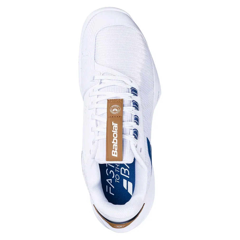 Men`s Jet Tere 2 Wimbledon Tennis Shoes White and Blue Navy