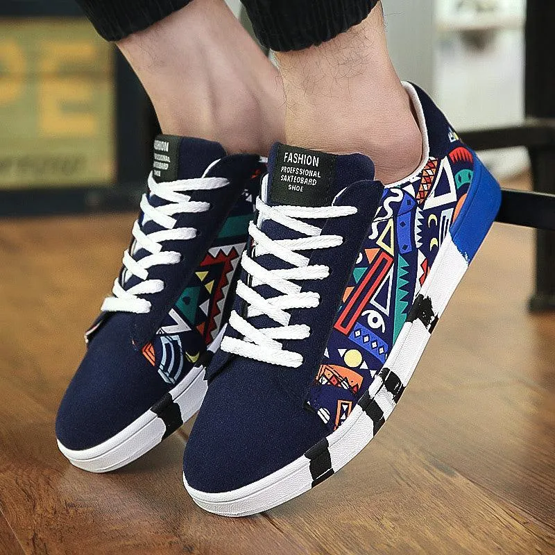 Men's Lightweight Vulcanized Pattern Shoes