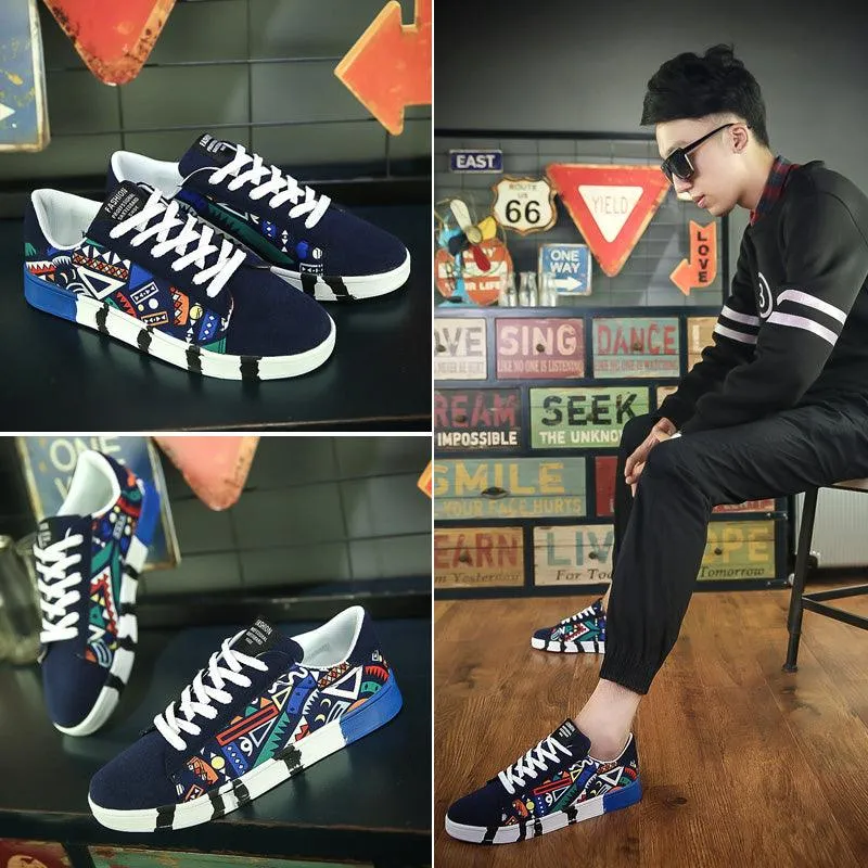 Men's Lightweight Vulcanized Pattern Shoes