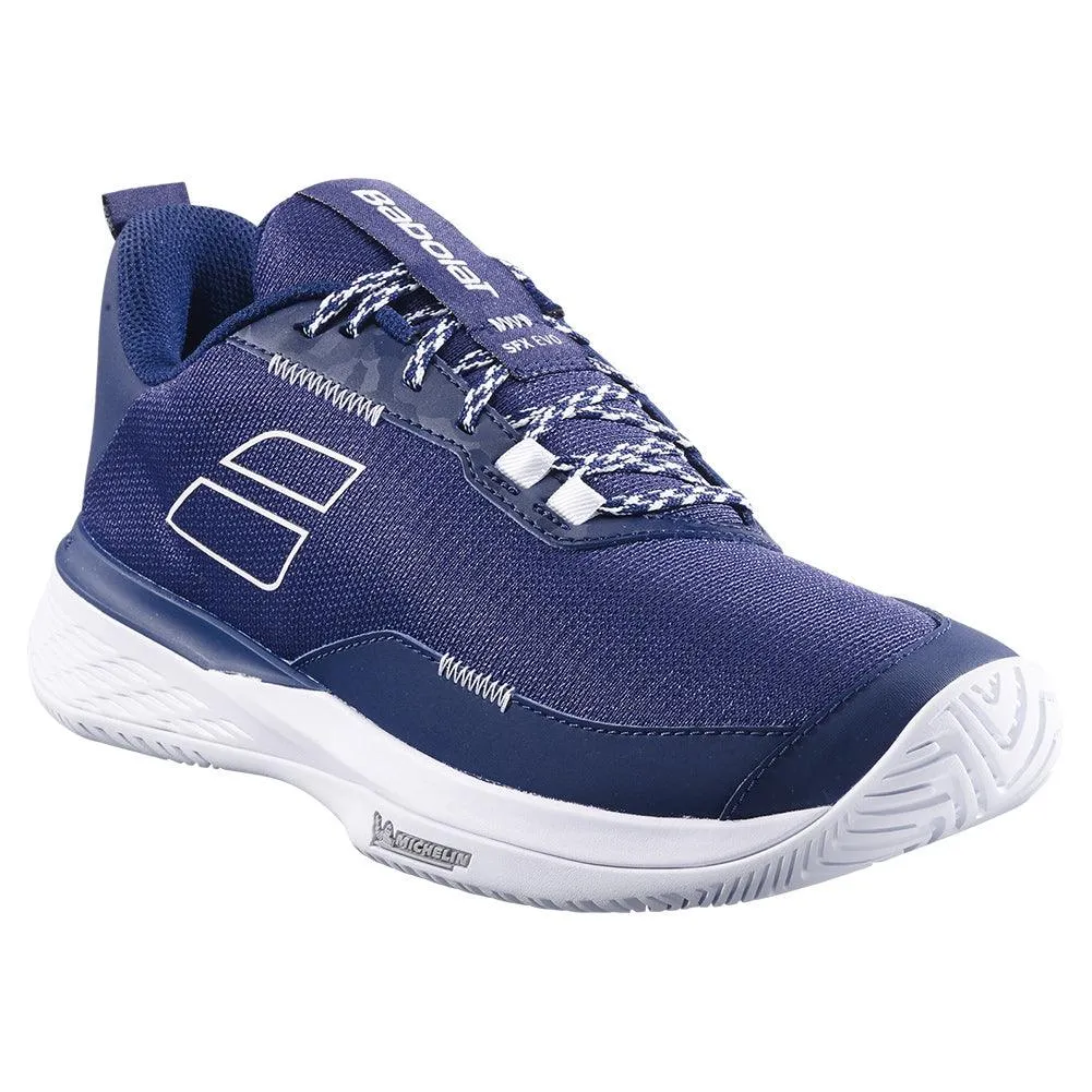 Men`s SFX Evo Tennis Shoes Dark Blue and White