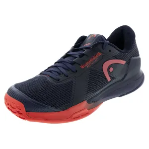 Men`s Sprint Pro 4.0 Wide Tennis Shoes Dark Blue and Red