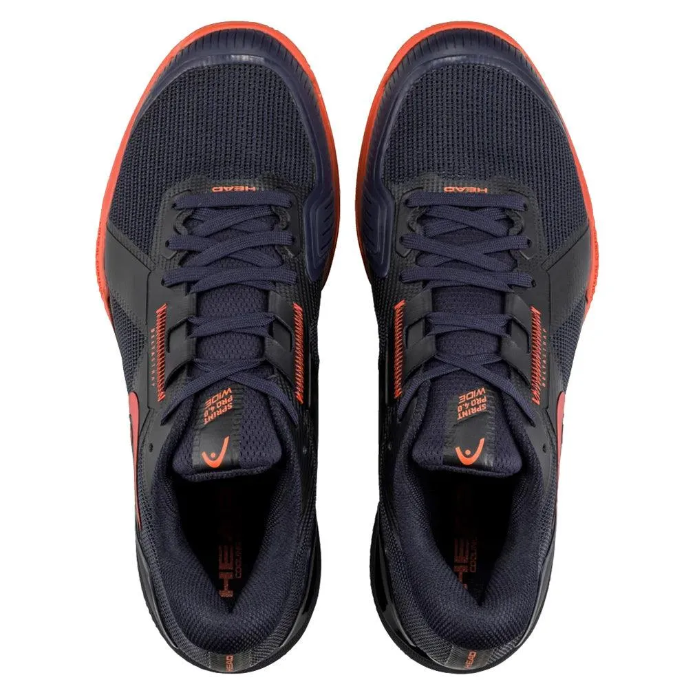 Men`s Sprint Pro 4.0 Wide Tennis Shoes Dark Blue and Red