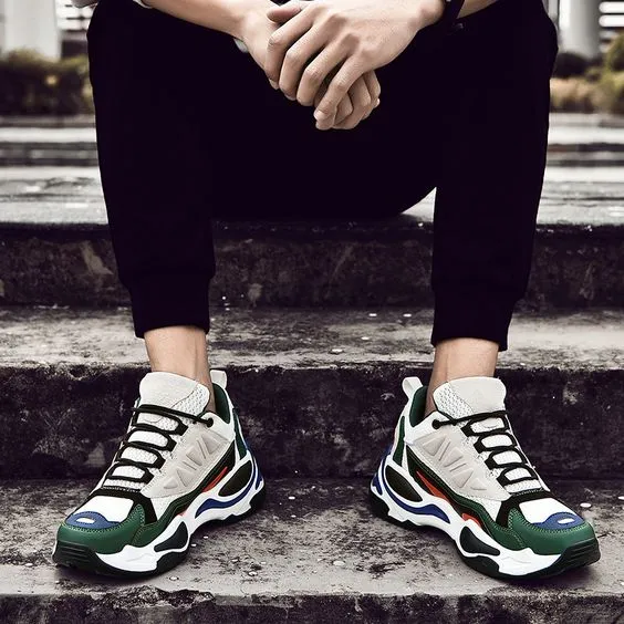Men's Trendy Color Block Dad Sneaker Shoes