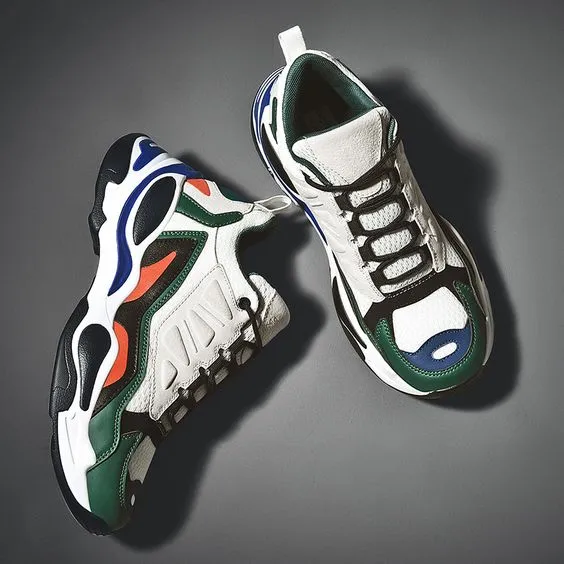 Men's Trendy Color Block Dad Sneaker Shoes