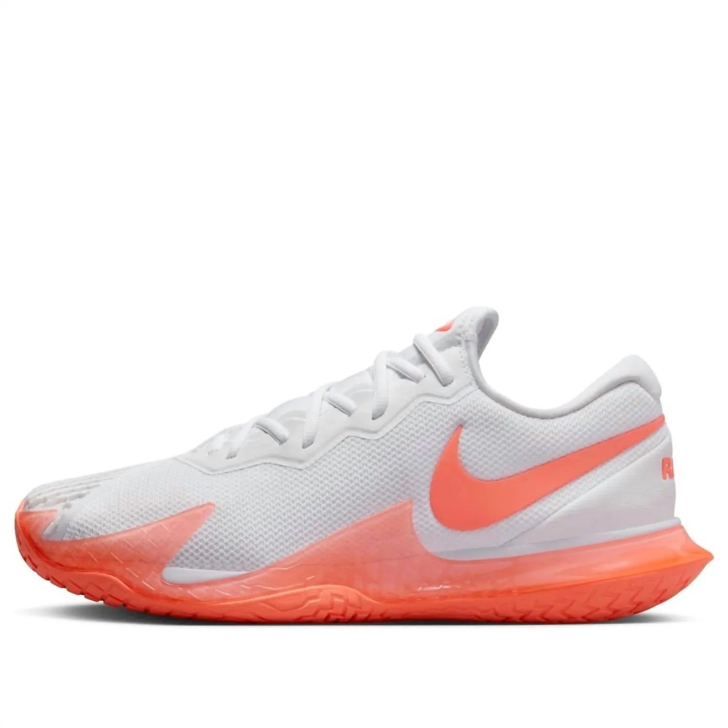 Men's Zoom Vapor Cage 4 Rafa Tennis Shoes In White/bright Mango
