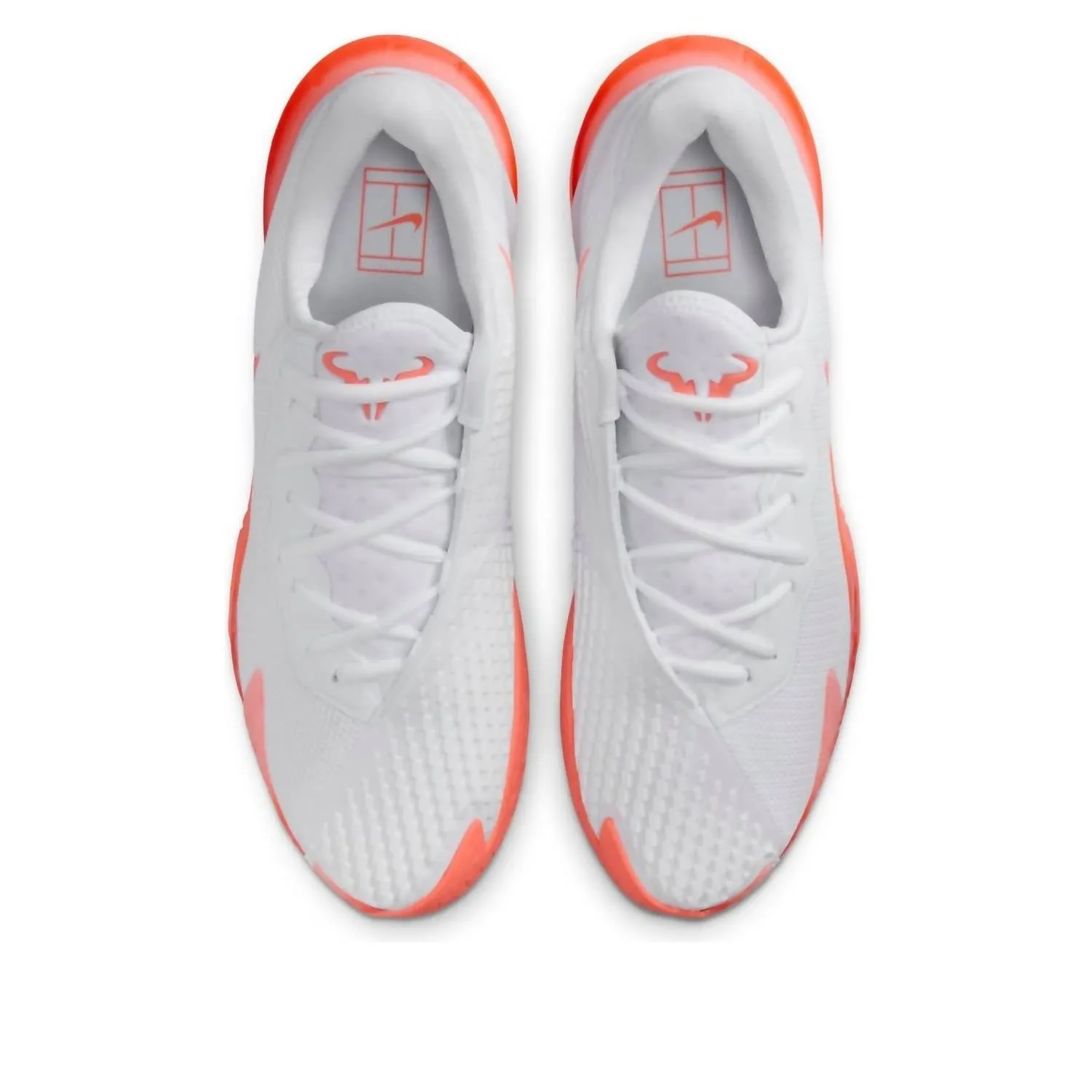 Men's Zoom Vapor Cage 4 Rafa Tennis Shoes In White/bright Mango
