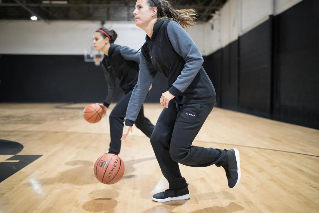 Men's/Women's Beginner High-Rise Basketball Shoes Protect 100 - Black