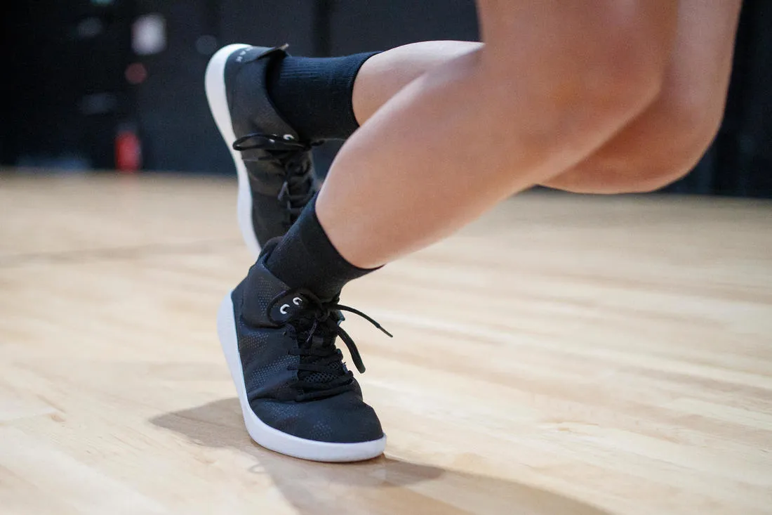 Men's/Women's Beginner High-Rise Basketball Shoes Protect 100 - Black