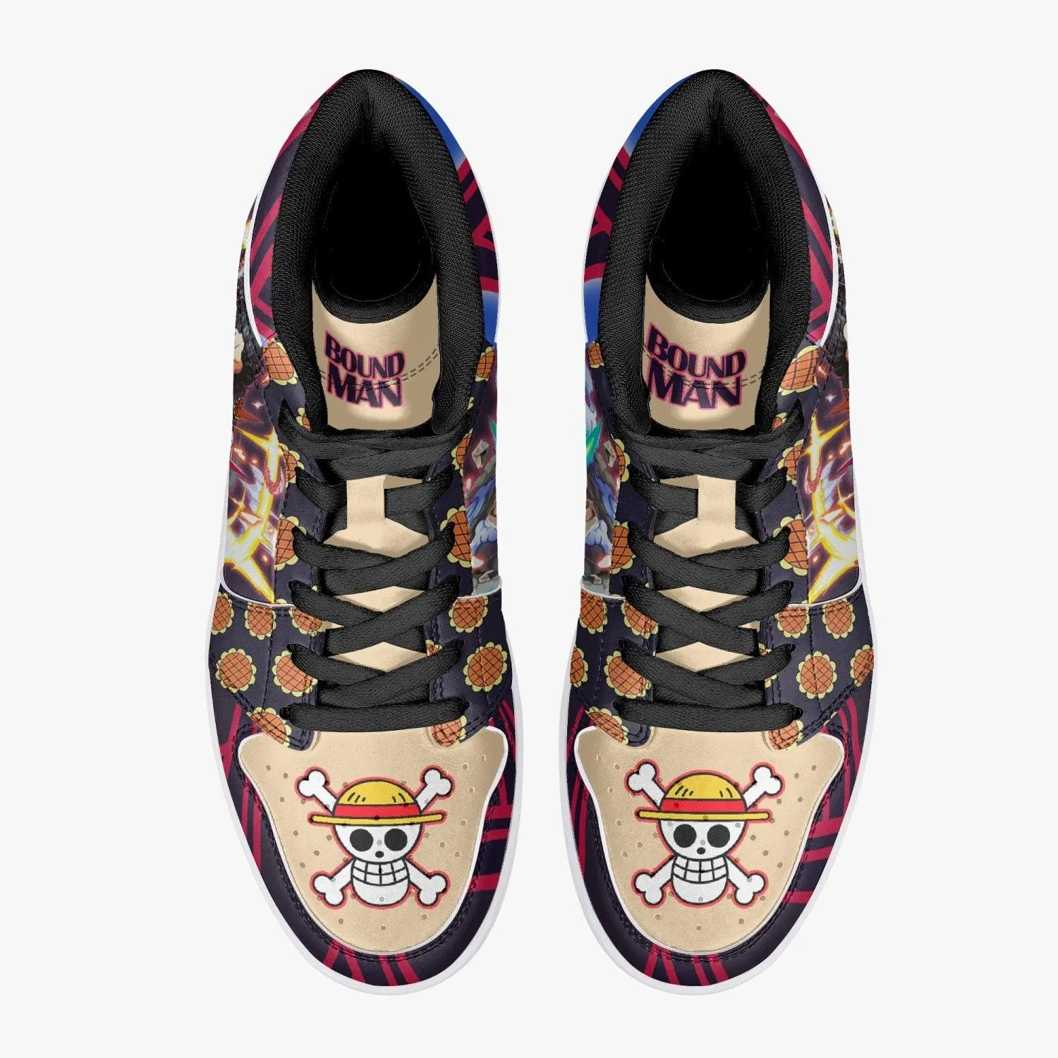 Monkey D. Luffy Gear 4th Bound Man One Piece Mid 1 Basketball Shoes