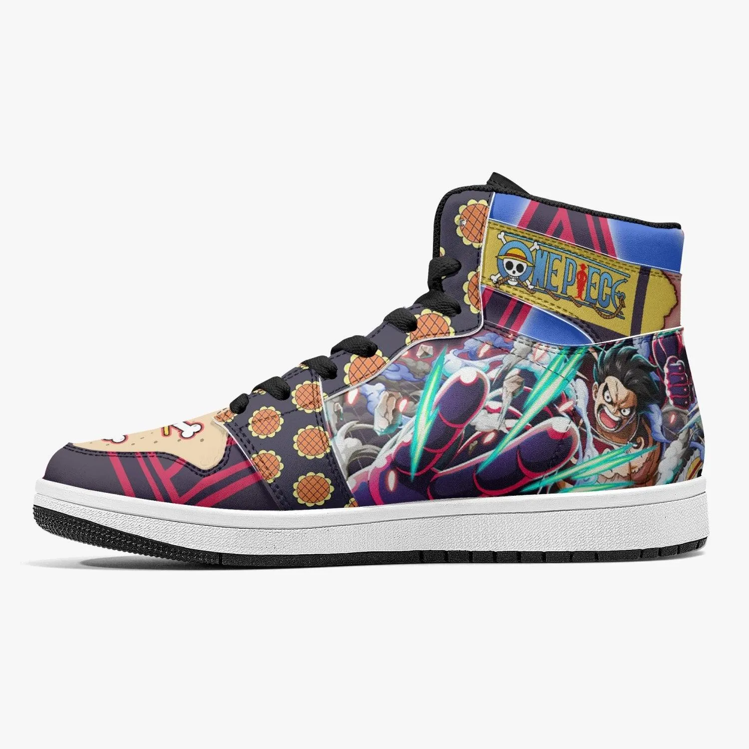 Monkey D. Luffy Gear 4th Bound Man One Piece Mid 1 Basketball Shoes