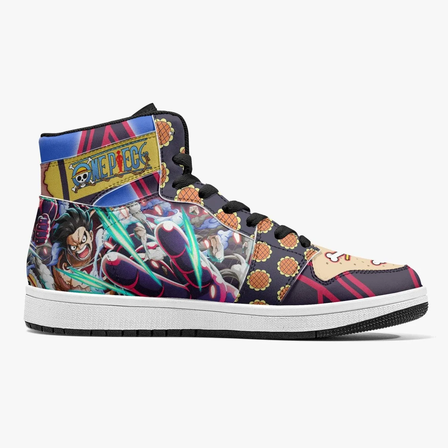 Monkey D. Luffy Gear 4th Bound Man One Piece Mid 1 Basketball Shoes