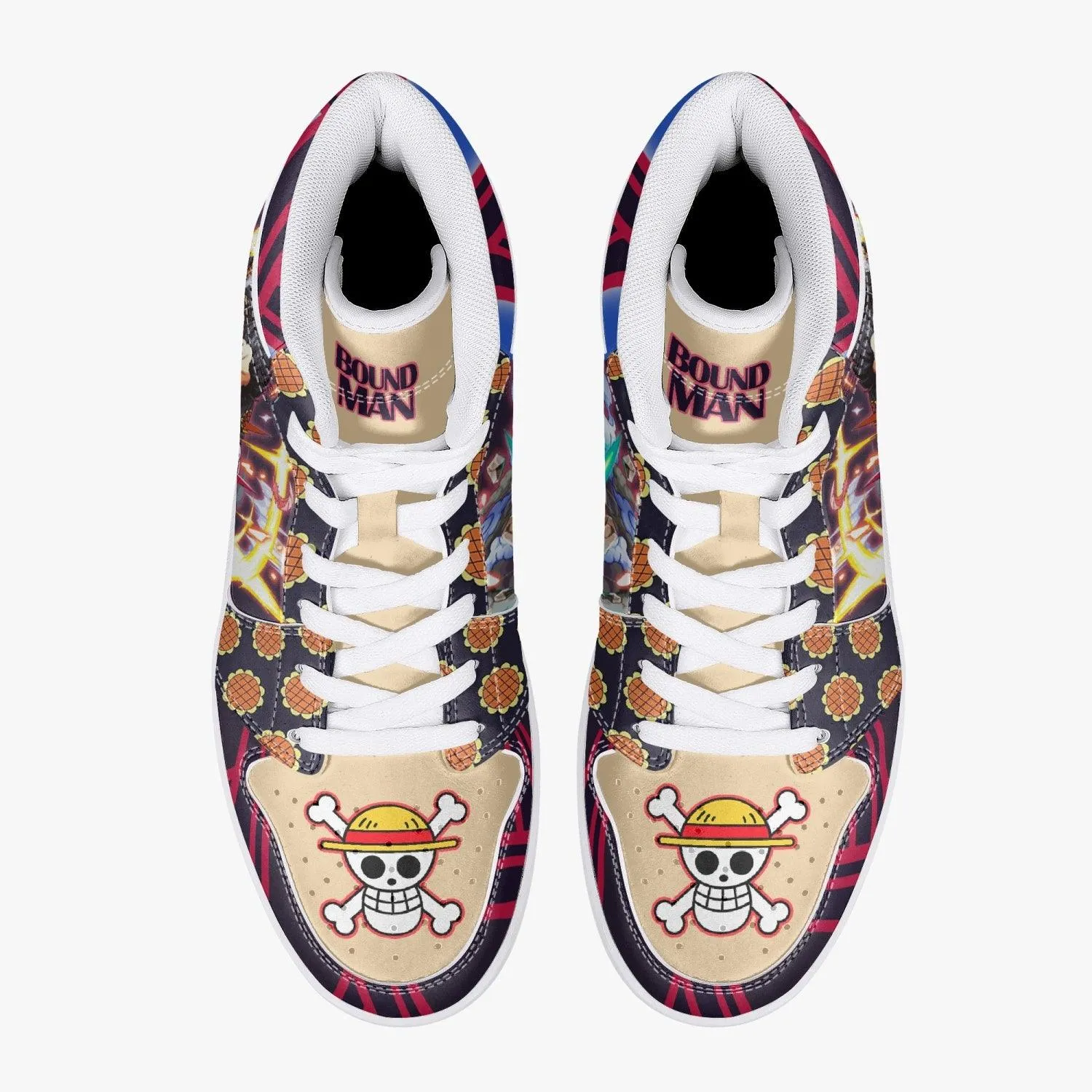 Monkey D. Luffy Gear 4th Bound Man One Piece Mid 1 Basketball Shoes