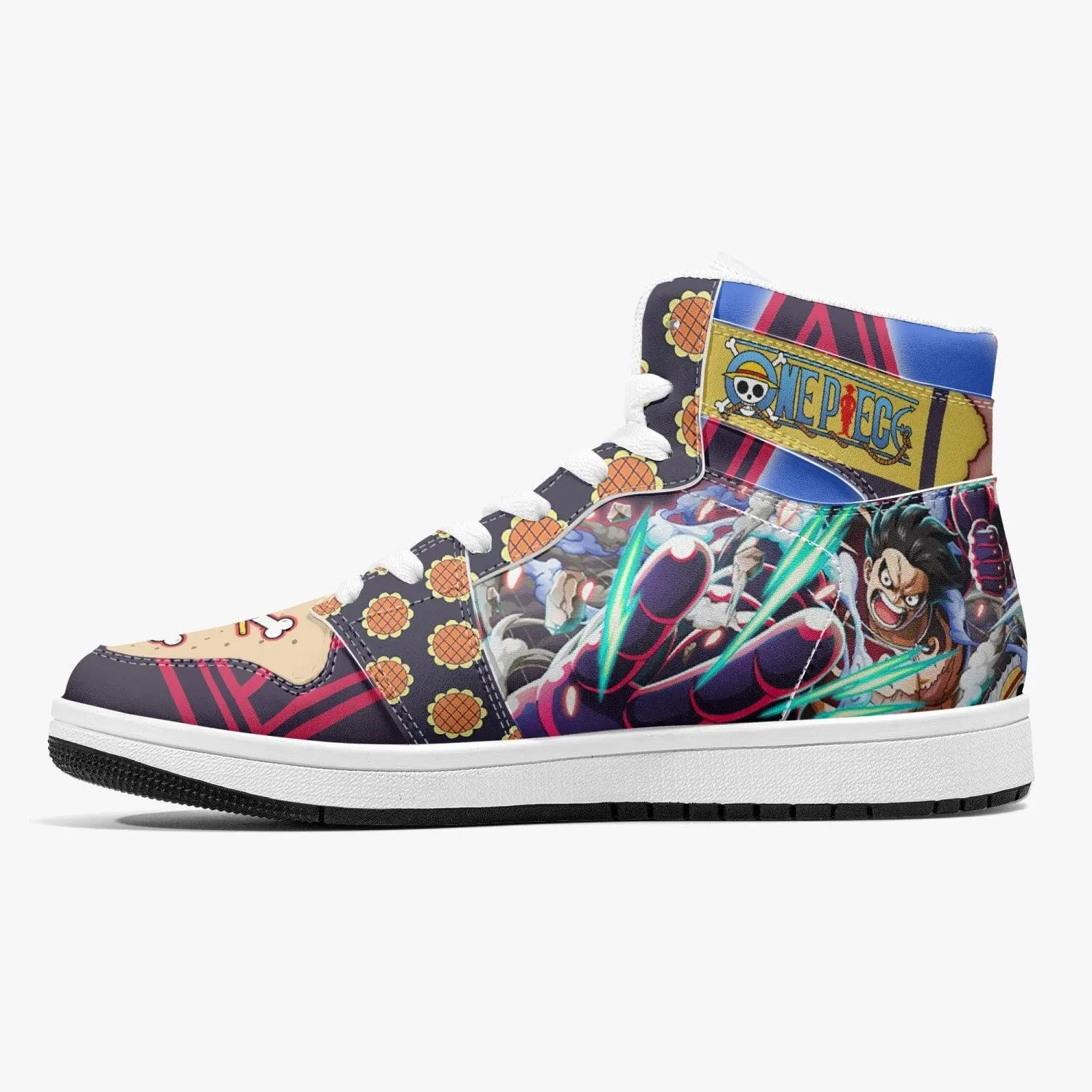 Monkey D. Luffy Gear 4th Bound Man One Piece Mid 1 Basketball Shoes
