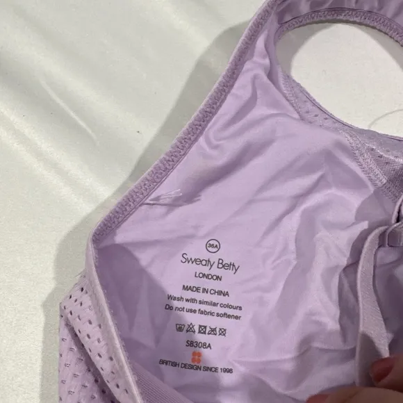 NEW $68 Sweaty Betty [ 36A ] Ultra Running‎ Sports Bra in Purple