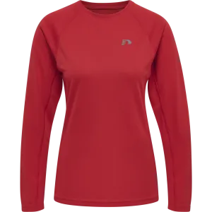 Newline Women Core Running T-Shirt L/S, Damen, tango red, rot