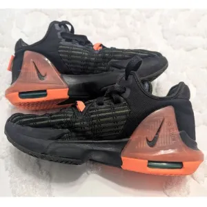 Nike Boys' Lebron Witness 6 Black and Orange Size 4.5Y