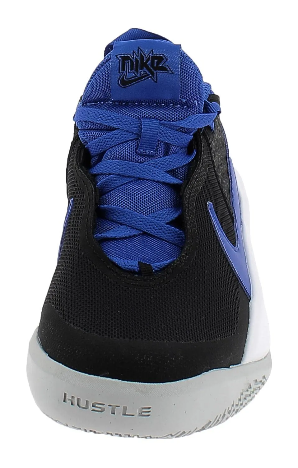 Nike boys Team Hustle D10 GS Basketball Shoe, Black/Game Royal-photon Dust, 4 Big Kid