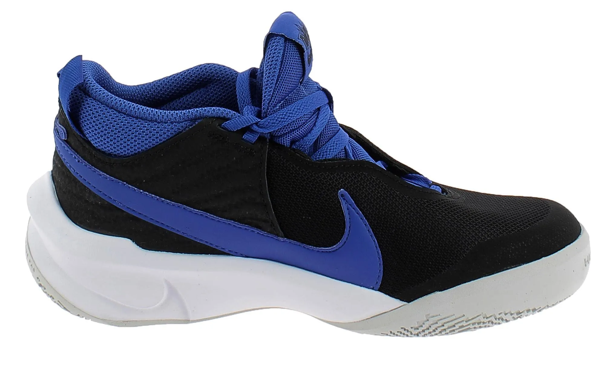 Nike boys Team Hustle D10 GS Basketball Shoe, Black/Game Royal-photon Dust, 4 Big Kid