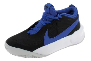 Nike boys Team Hustle D10 GS Basketball Shoe, Black/Game Royal-photon Dust, 4 Big Kid