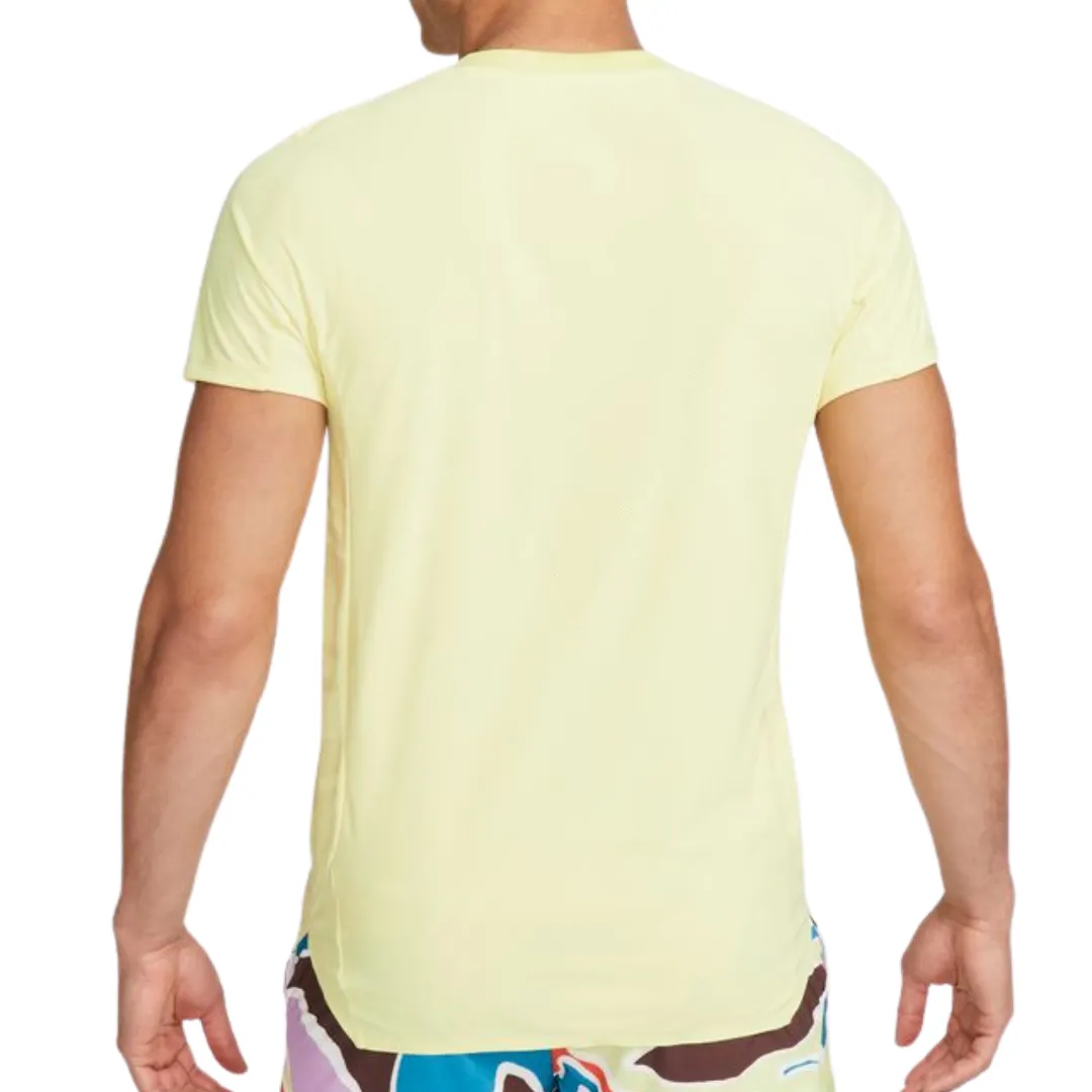 Nike Dri-fIT ADV Slam Men Tennis Polo - Lemon Chiffon/Black