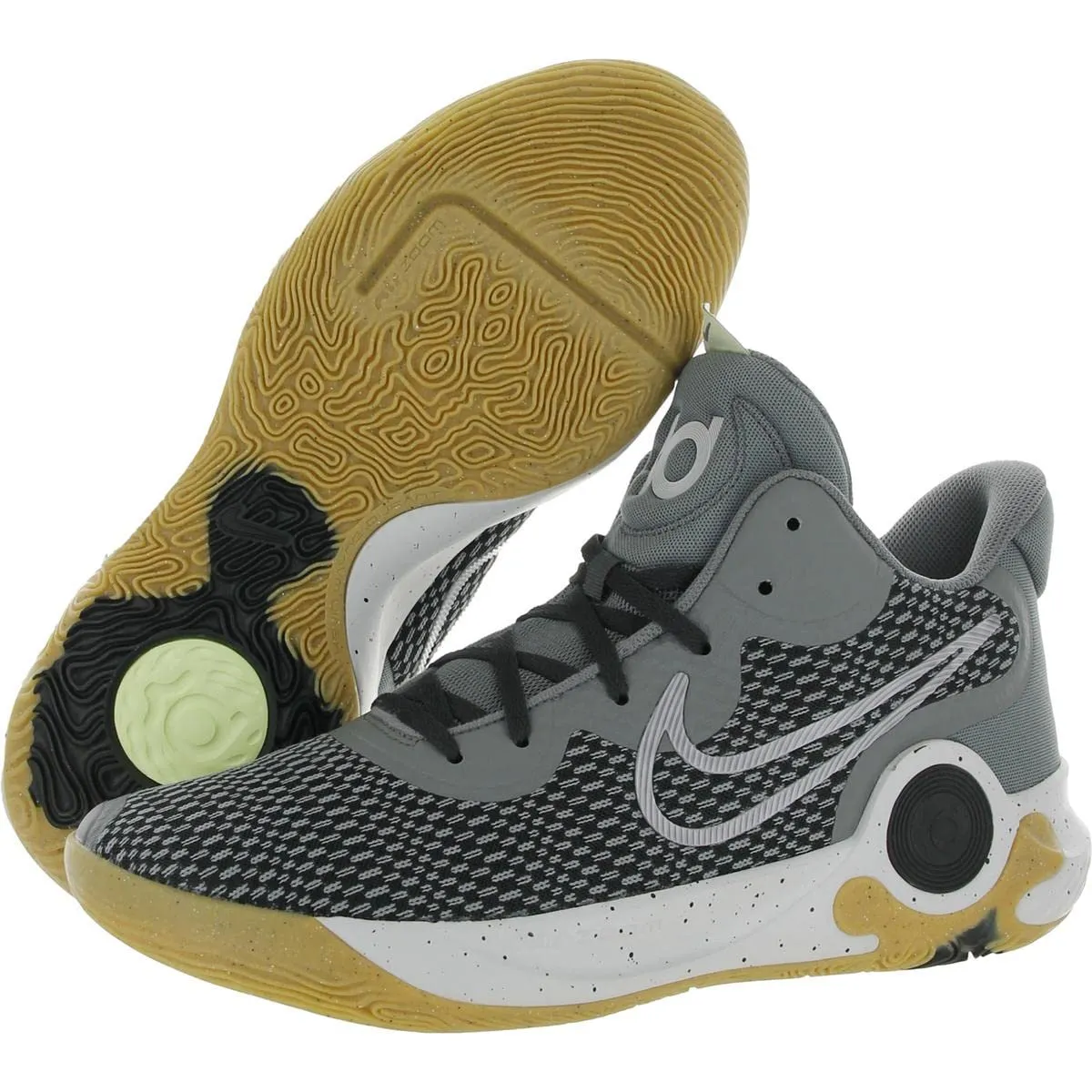 Nike Men's KD Trey 5 IX Basketball CW3400-001 Sneakers, Smoke Grey/Dark Smoke Grey/Barely, 12