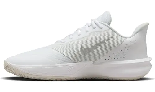 Nike Precision 7 Men's Basketball Shoes (FN4322-100, White/Photon Dust/Light Smoke Grey) Size 9
