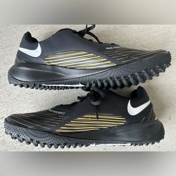 Nike Vapor Drive Turf Field Hockey Black Gold Cleats Men’s 9/Women’s 10.5 NIB
