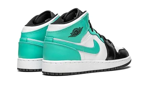 Nike Youth Air Jordan 1 Mid GS Igloo Tropical Twist, White/Tropical Twist/Black, 6Y
