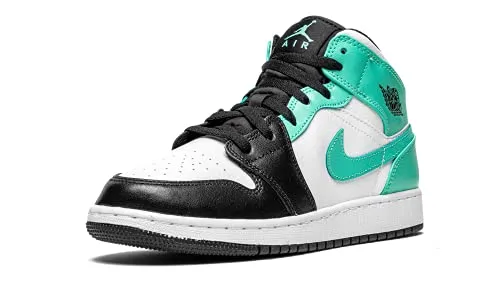 Nike Youth Air Jordan 1 Mid GS Igloo Tropical Twist, White/Tropical Twist/Black, 6Y