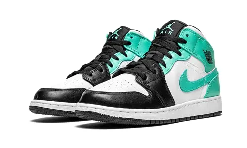 Nike Youth Air Jordan 1 Mid GS Igloo Tropical Twist, White/Tropical Twist/Black, 6Y