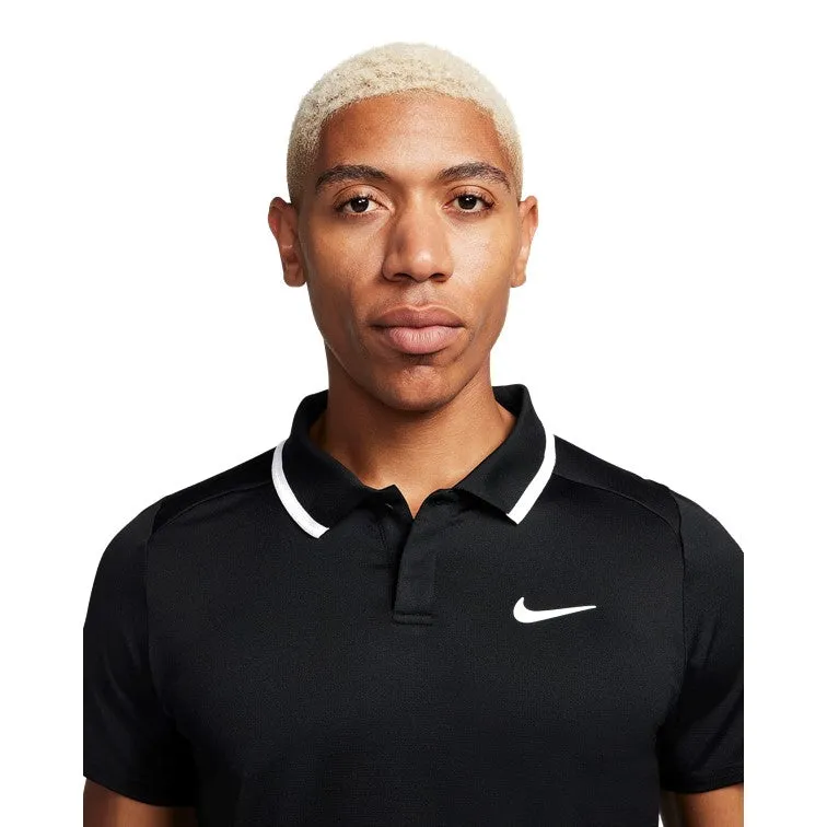 NikeCourt Dri-FIT Advantage Men's Black & White Polo