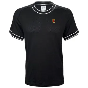 NikeCourt Heritage Men's Short-Sleeve Black Tennis Top