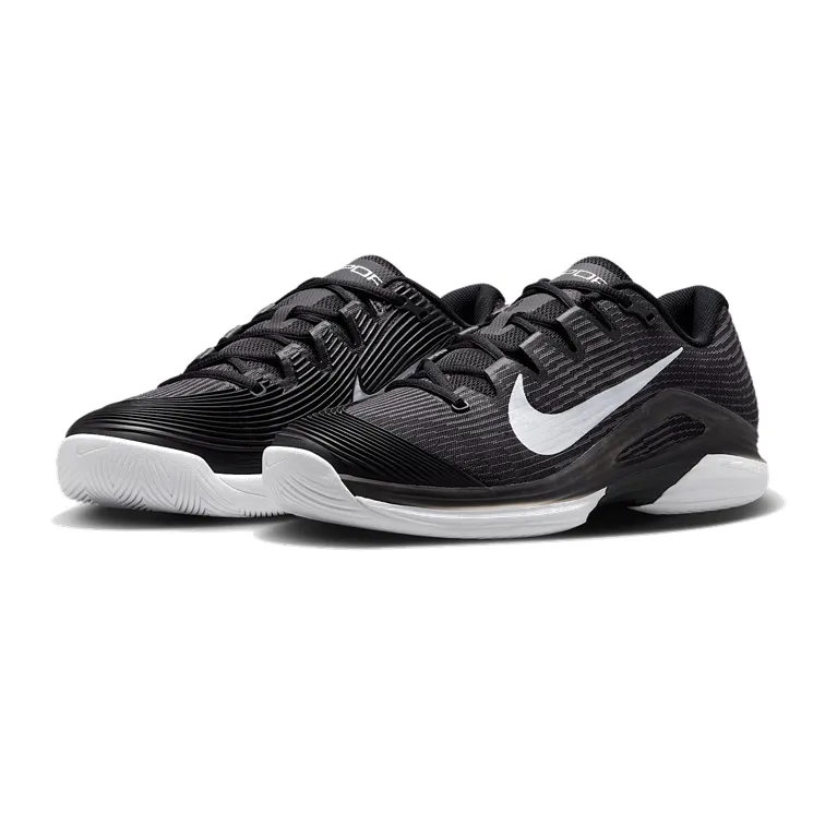 NikeCourt Zoom Vapor 12 Hard Court Black, White, and Smoke Grey Men's Tennis Shoes