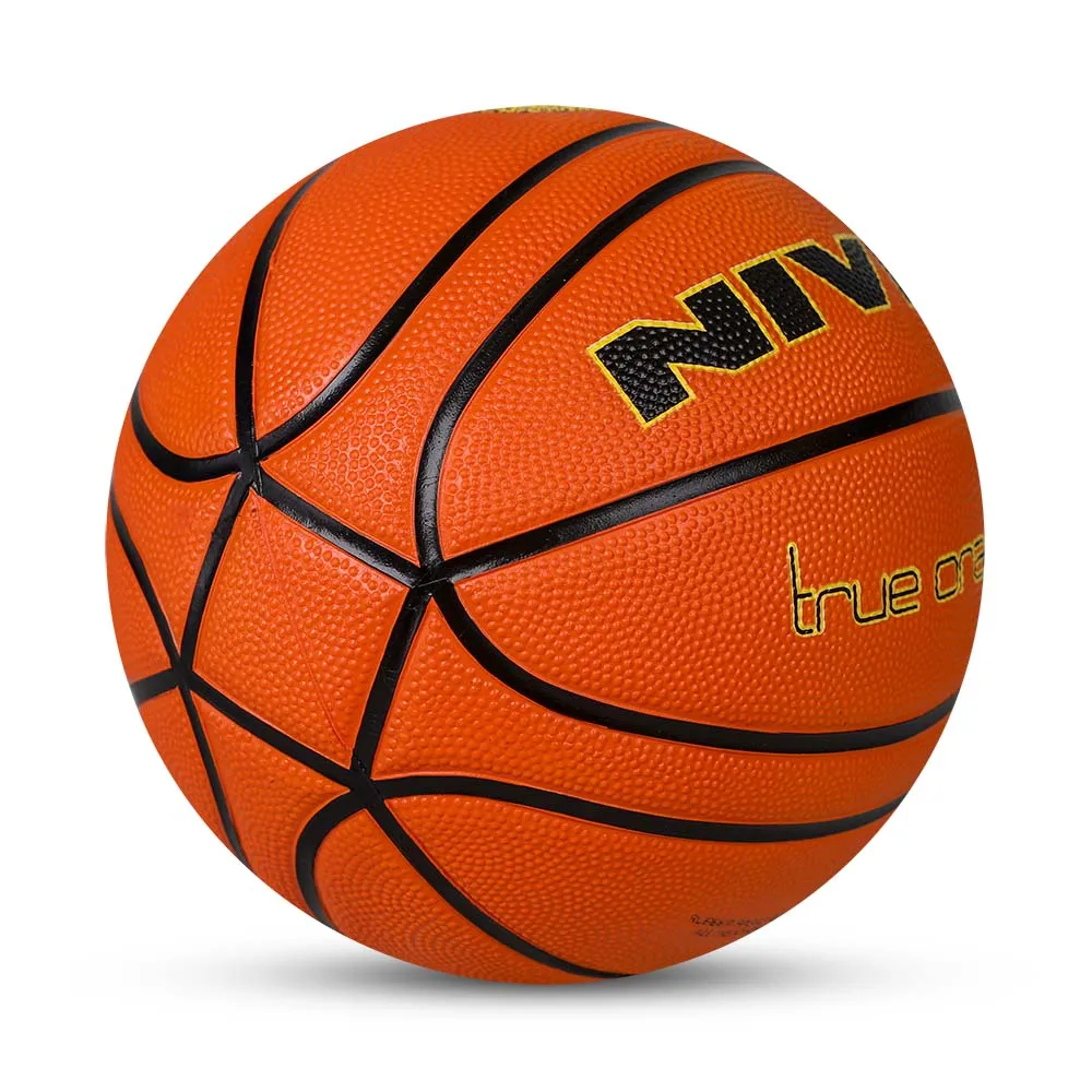 NIVIA TRUE ORANGE, Training Ball, 14 Panels, Durable Rubber Cover Molded with Pebbled Texture , Butyl ThreadwoundedBladder, Training Ball Standard, Made for Training Sessions , to Play on All Indoor & Outdoor Surfaces