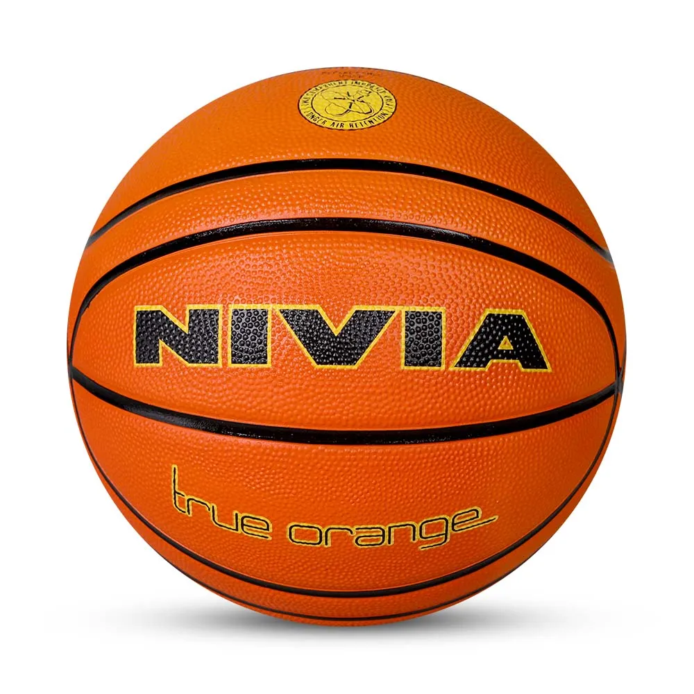 NIVIA TRUE ORANGE, Training Ball, 14 Panels, Durable Rubber Cover Molded with Pebbled Texture , Butyl ThreadwoundedBladder, Training Ball Standard, Made for Training Sessions , to Play on All Indoor & Outdoor Surfaces