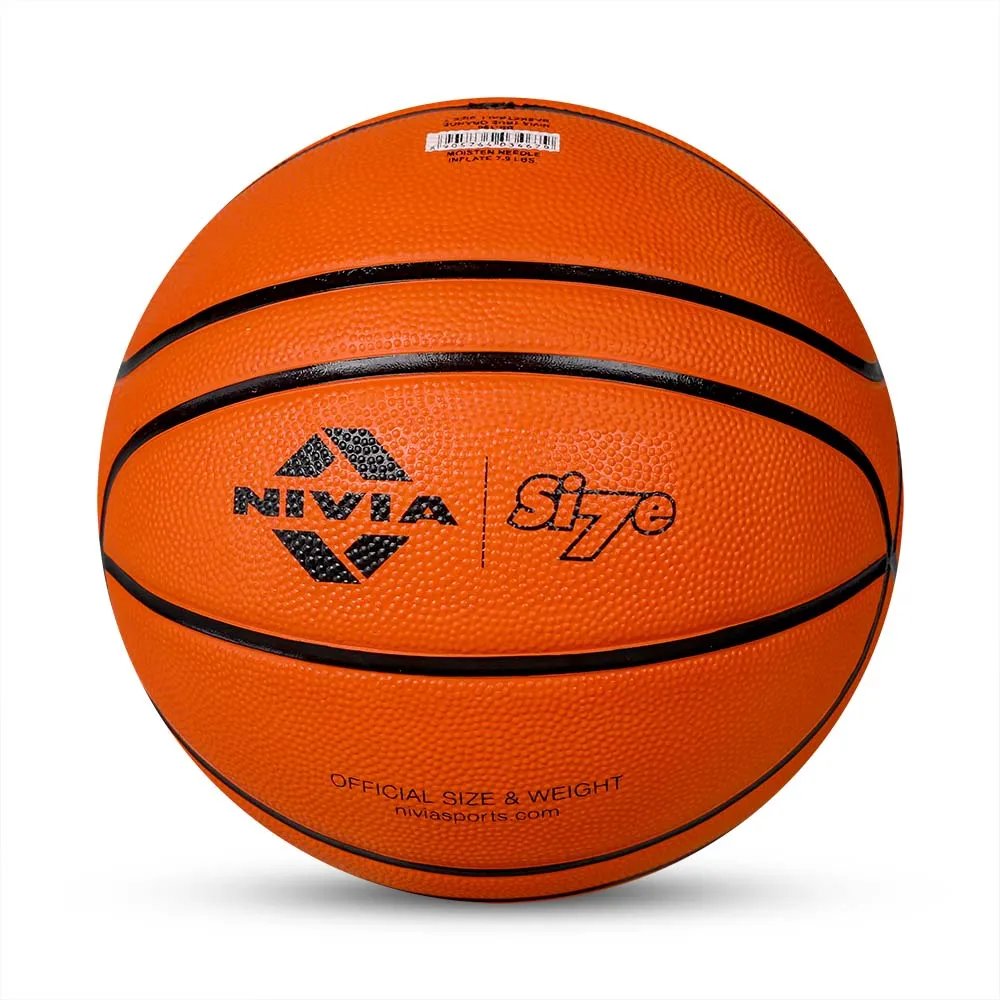 NIVIA TRUE ORANGE, Training Ball, 14 Panels, Durable Rubber Cover Molded with Pebbled Texture , Butyl ThreadwoundedBladder, Training Ball Standard, Made for Training Sessions , to Play on All Indoor & Outdoor Surfaces