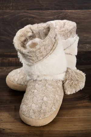 NORTHSTAR POM POM SLIPPER IVORY