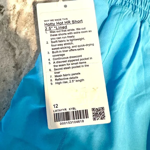 NWT Hotty Hot High-Rise Lined Short 2.5&quot; Size 12