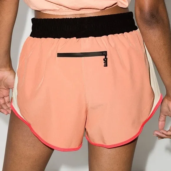 NWT P.E Nation Diamond Press Athletic Shorts in Coral Pink