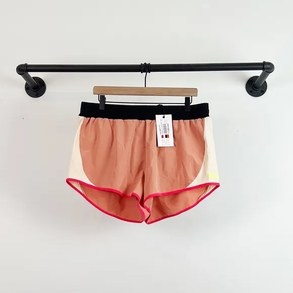 NWT P.E Nation Diamond Press Athletic Shorts in Coral Pink