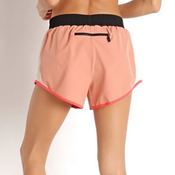NWT P.E Nation Diamond Press Athletic Shorts in Coral Pink