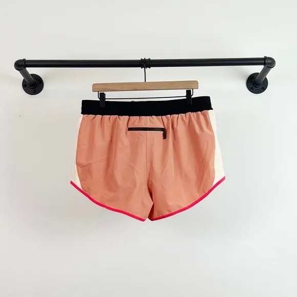NWT P.E Nation Diamond Press Athletic Shorts in Coral Pink