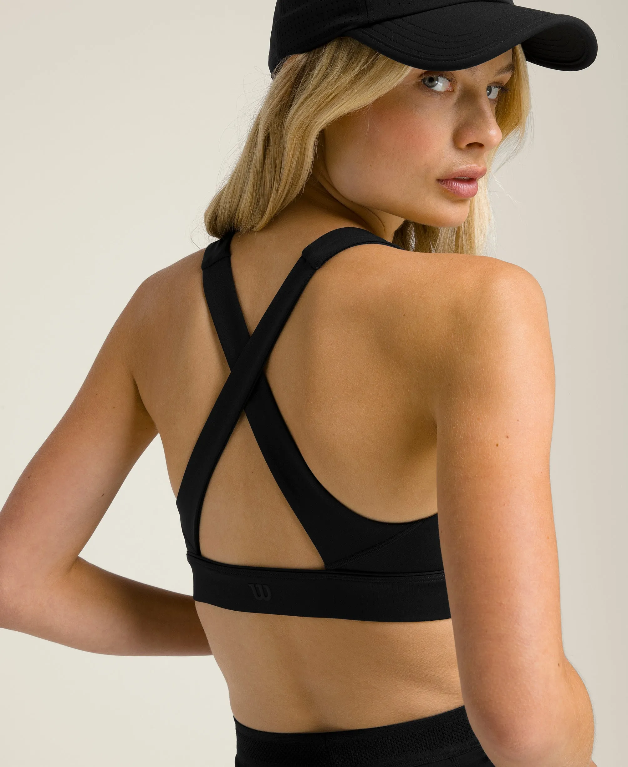 On-Point Cross Back Bra - Black