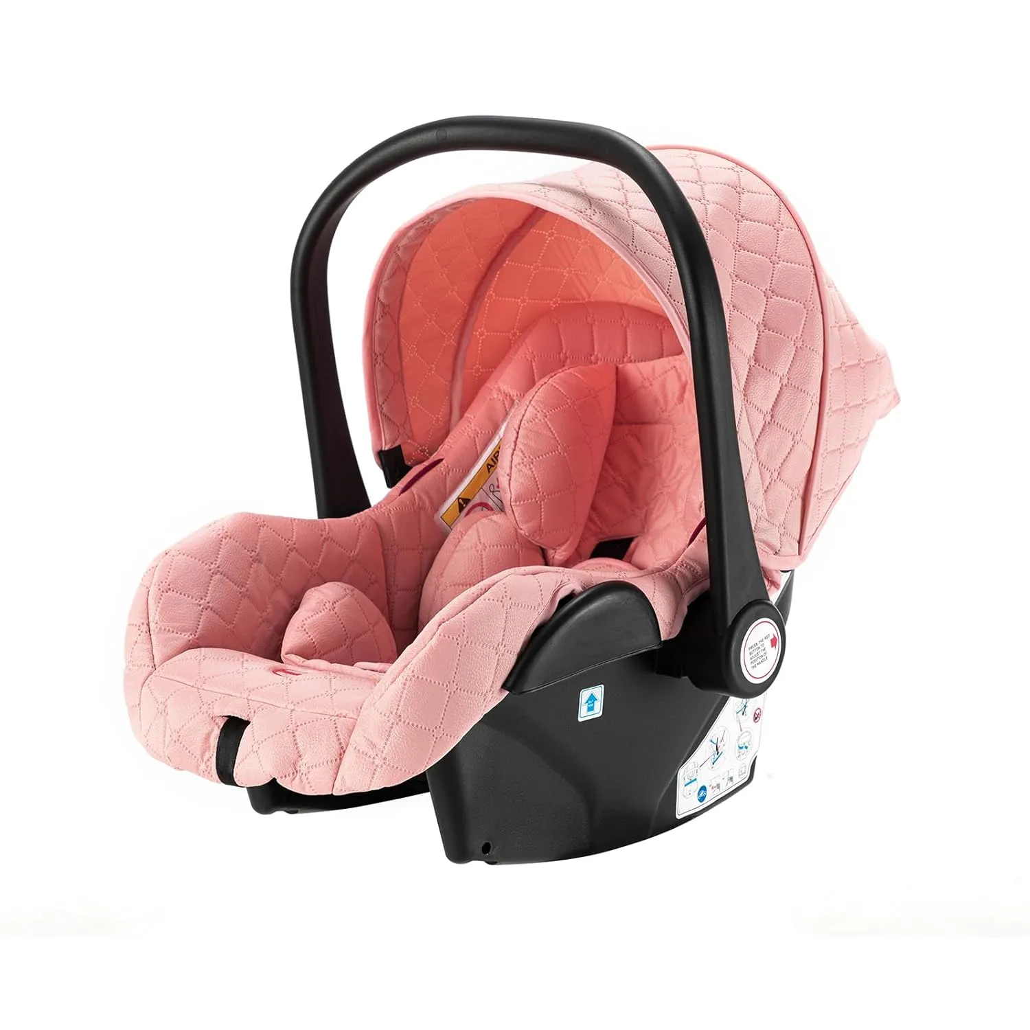 Perfect Pink Premium 3-in-1 Baby Stroller (Car Seat & Base Included)