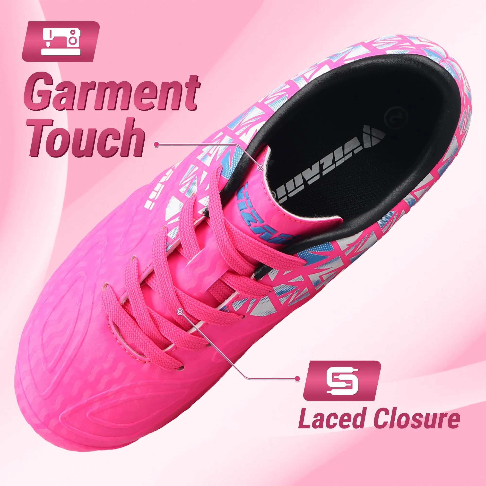 Pismo Junior Firm Ground Soccer Cleats - Pink